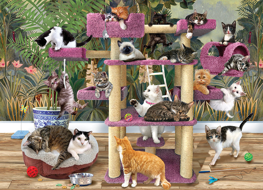 cobble-hill-500-piece-jungle-cats-500-teile-puzzle-katzen image 2