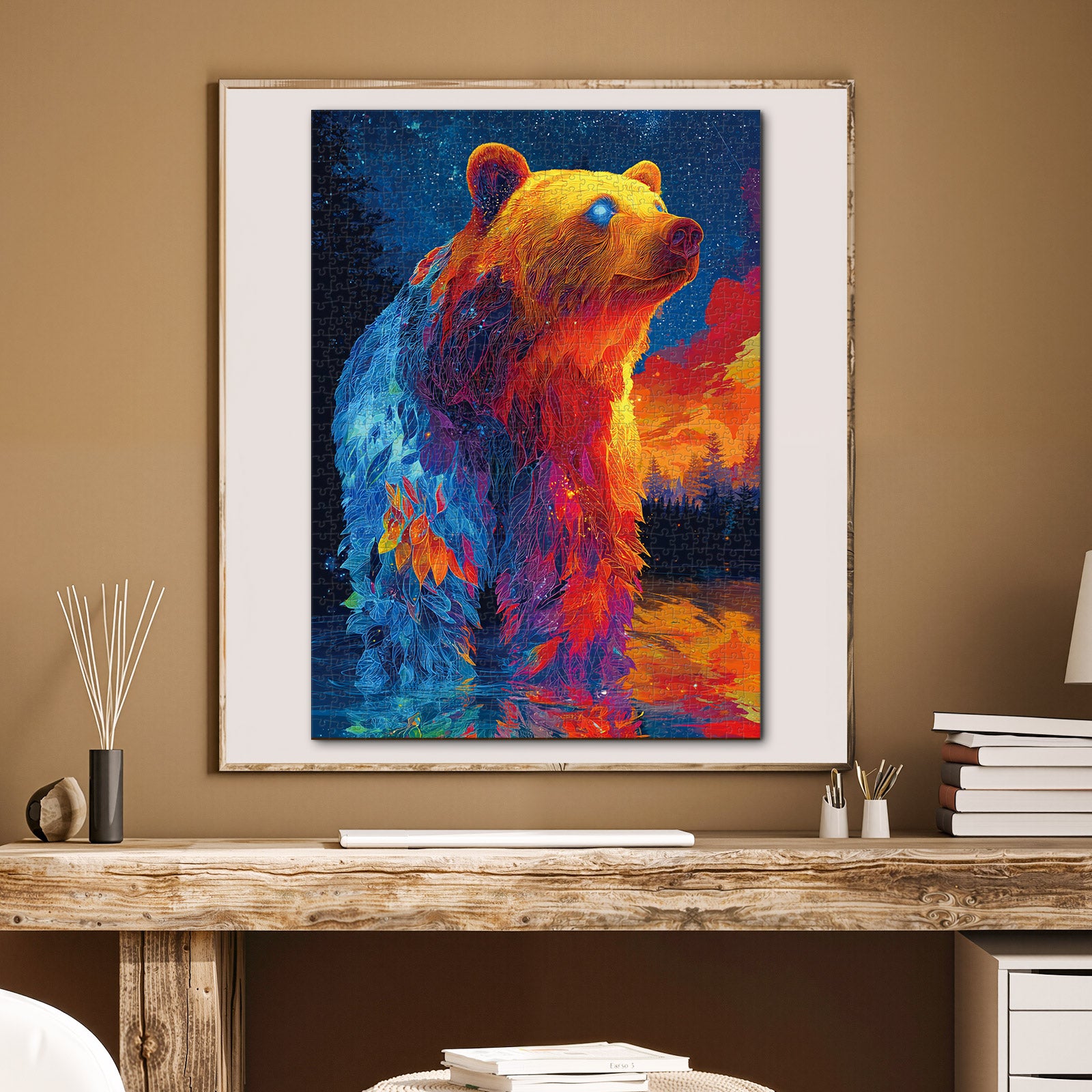 kaayee-cardboard-puzzle-starlit-spirit-bear-1000-teile-eco image 5