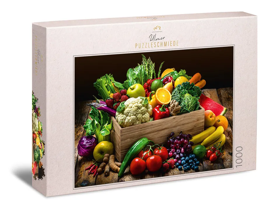 ulmer-puzzleschmiede-ricco-raccolto-1000-teile-puzzle-obstkiste image 1