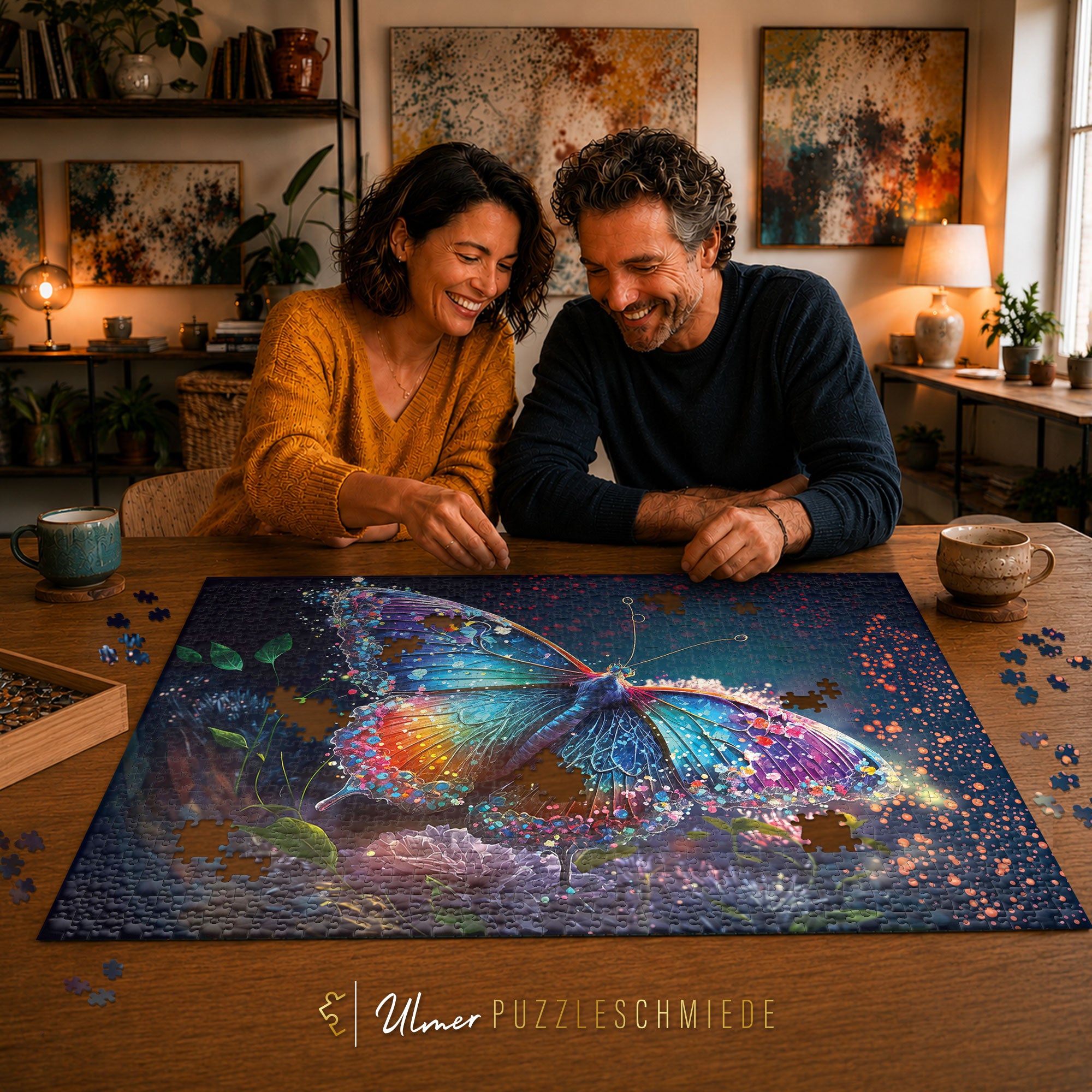 ulmer-puzzleschmiede-morgentau-puzzle-2000-teile-schmetterling image 4