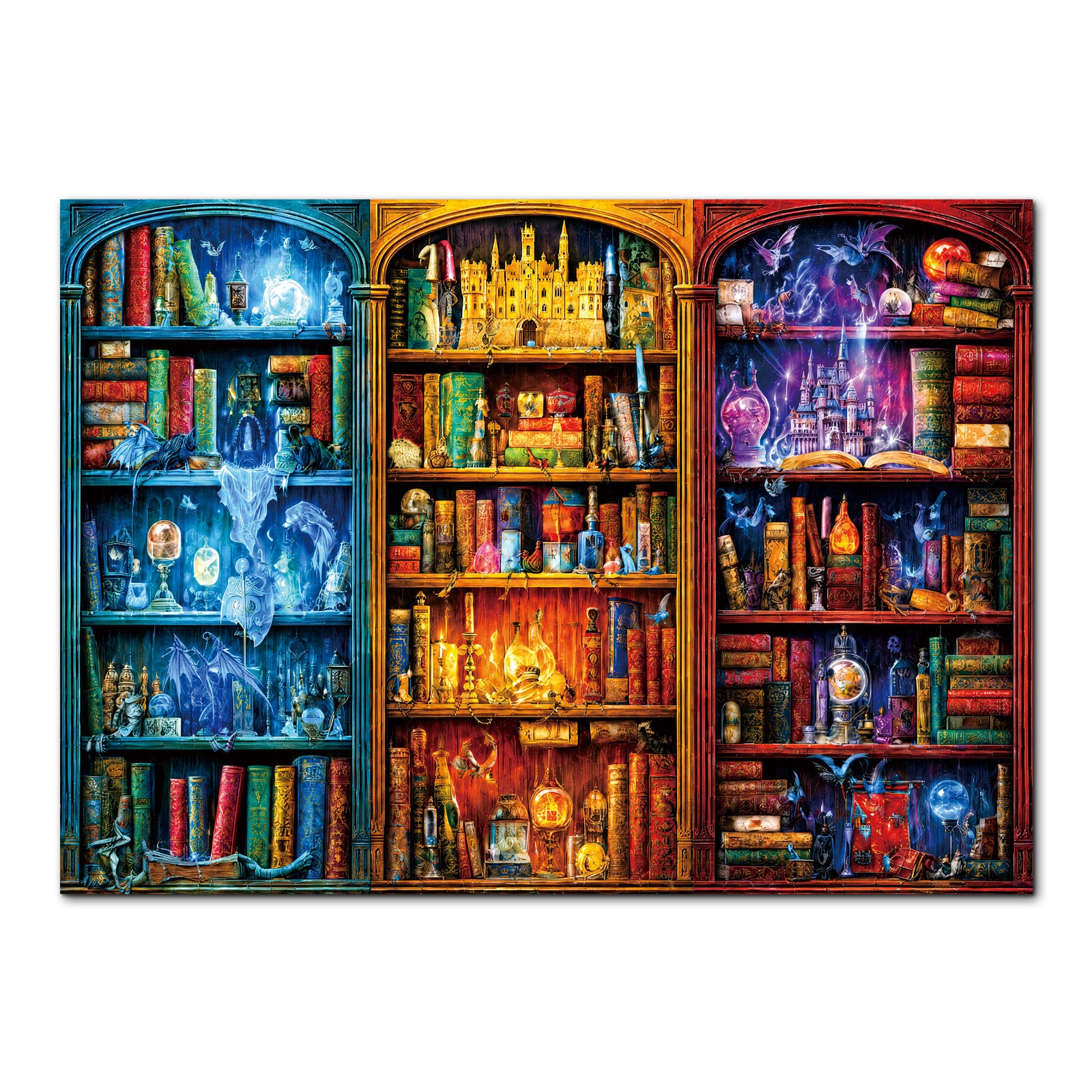 kaayee-cardboard-the-enchanted-library-puzzle-1000-teile image 1