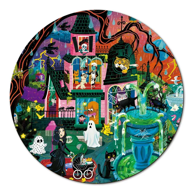 kaayee-cardboard-haunted-manor-puzzle-1000-teile-gothic image 1