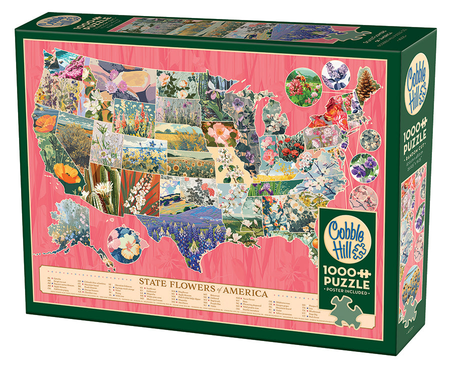 cobble-hill-1000-piece-state-flowers-of-america-puzzle-1000-teile image 1