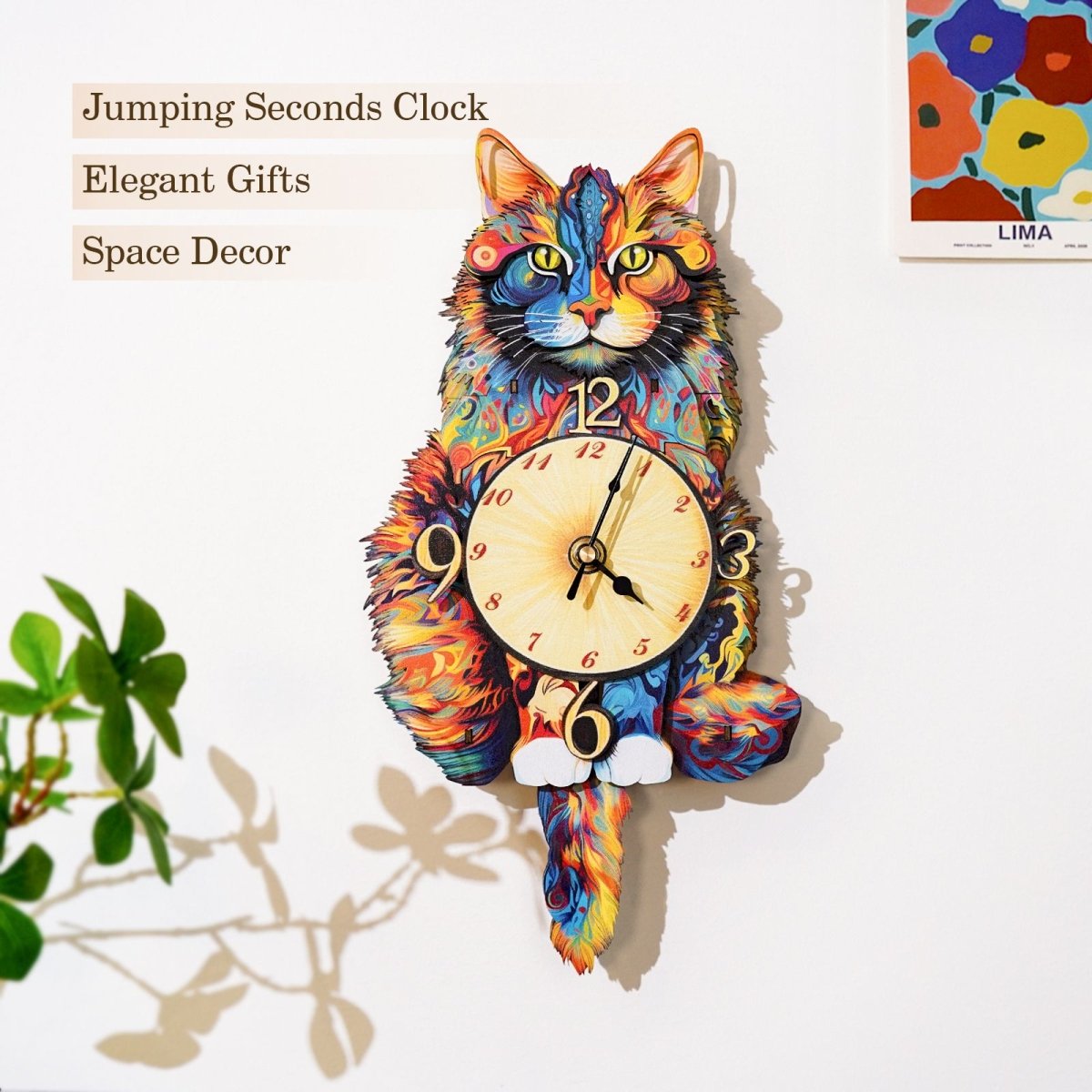 kaayee-clock-kit-maine-coon-cat-holzuhr-3d-puzzle-bunt image 6