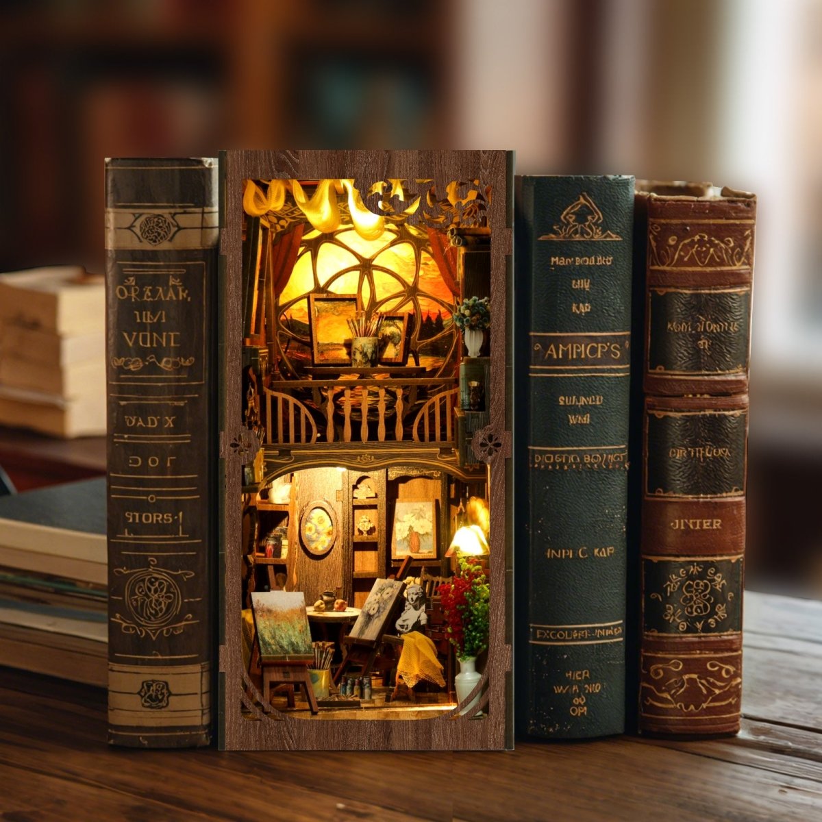 kaayee-painting-room-book-nook-kit-miniatur-atelier-mit-licht image 4