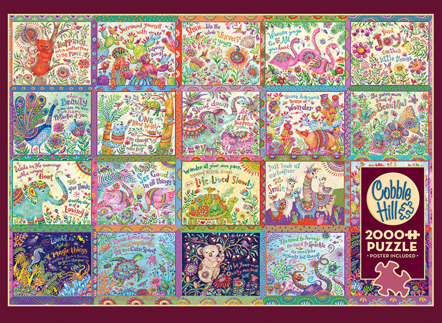 cobble-hill-happy-thoughts-puzzle-2000-teile-tiere-sammelmotiv image 3