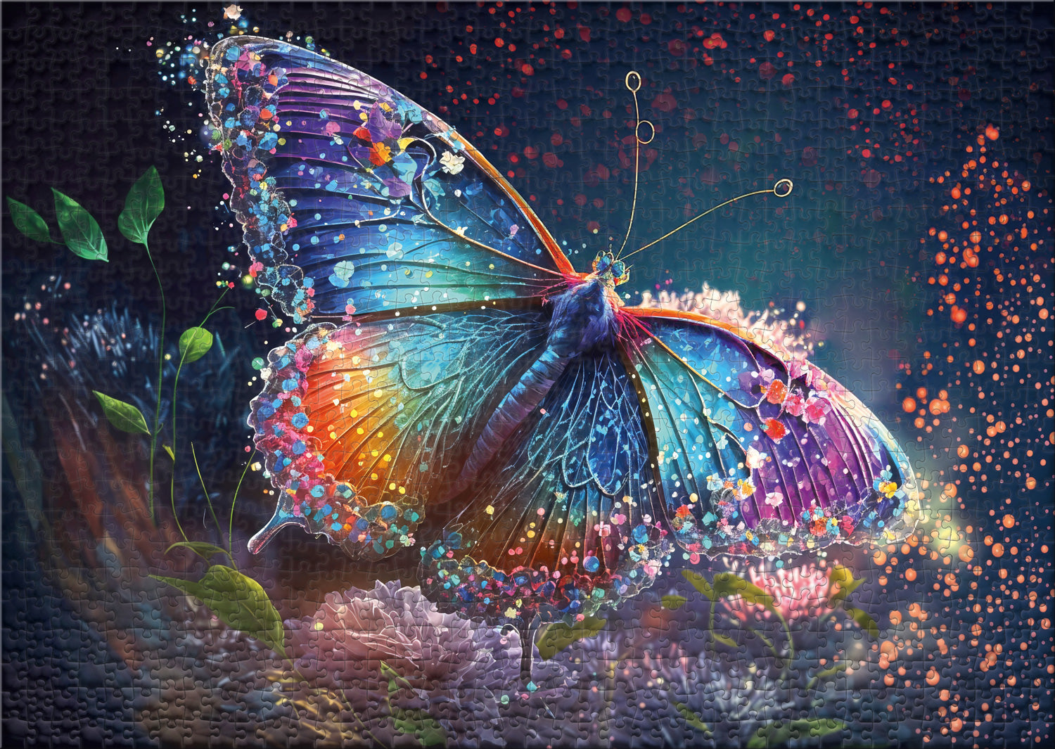 ulmer-puzzleschmiede-puzzle-1000-teile-morgentau-schmetterling-2 image 2