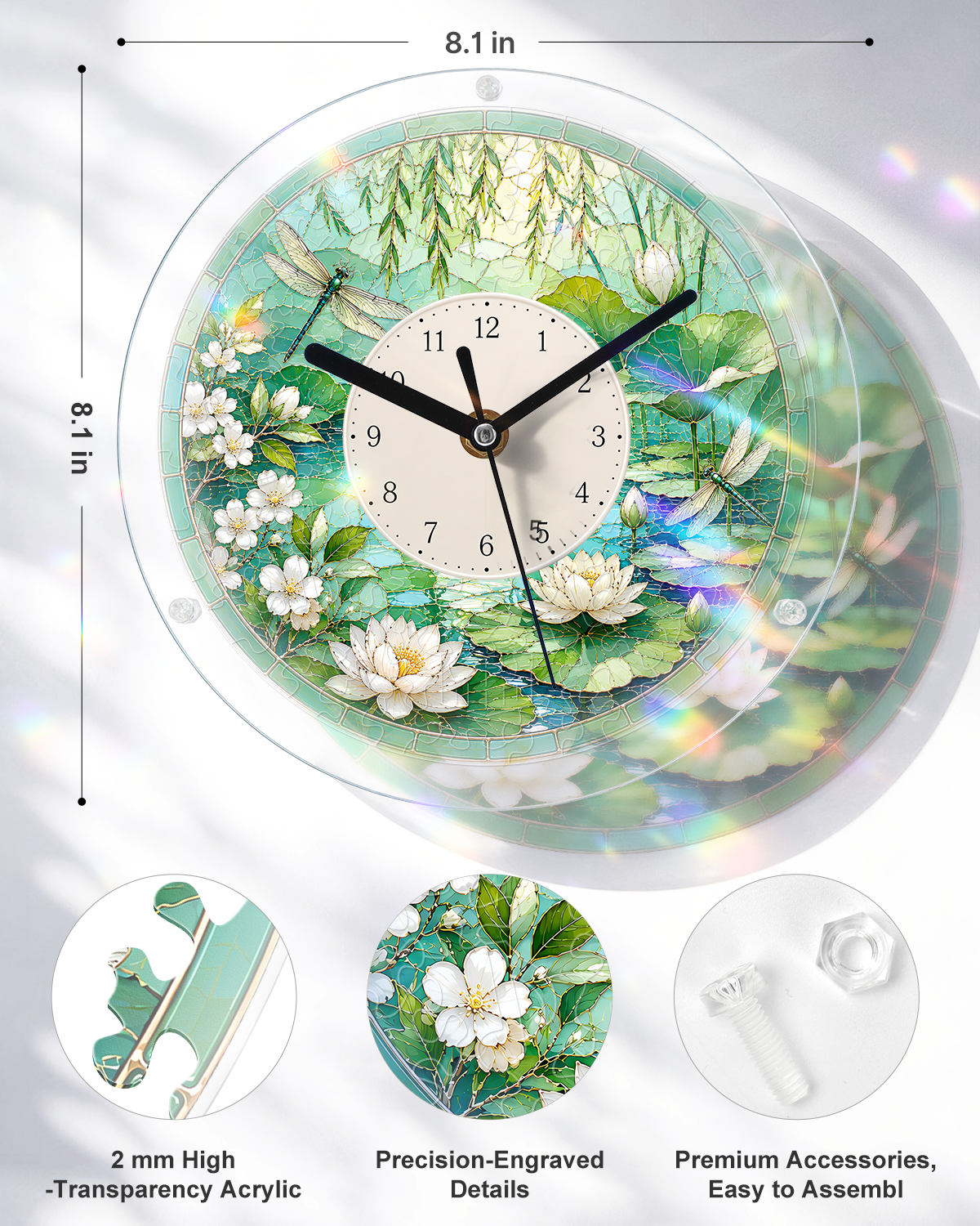 kaayee-clock-kit-midsummer-lotus-pond-puzzle-uhr-regular image 3
