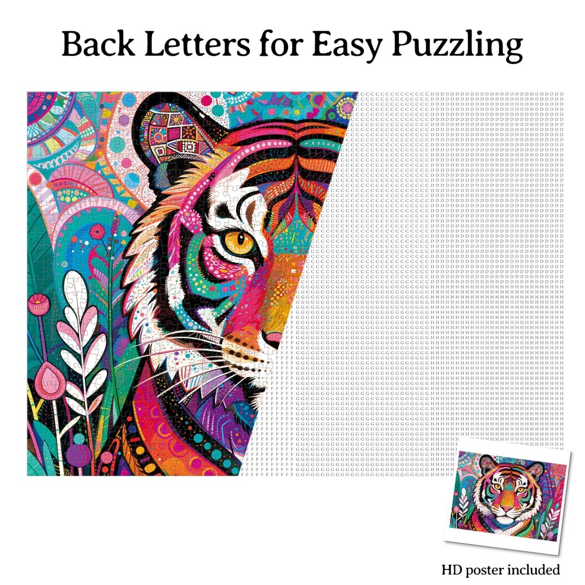 kaayee-cardboard-puzzle-psychedelic-tiger-king-1000-teile-standard image 6