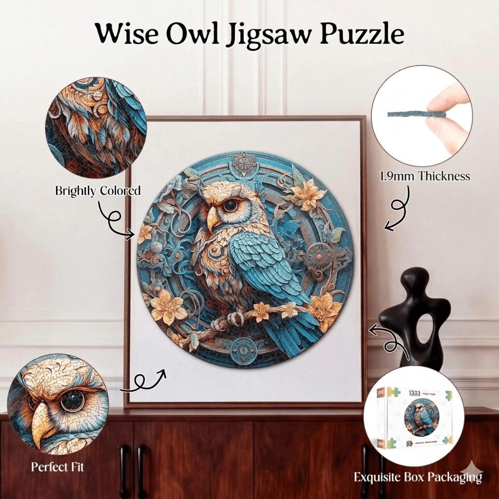 kaayee-wise-owl-1000-teile-puzzle-eco-white-board-eule image 3