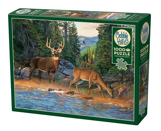 cobble-hill-the-river-s-edge-1000-teile-puzzle-waldtiere image 1