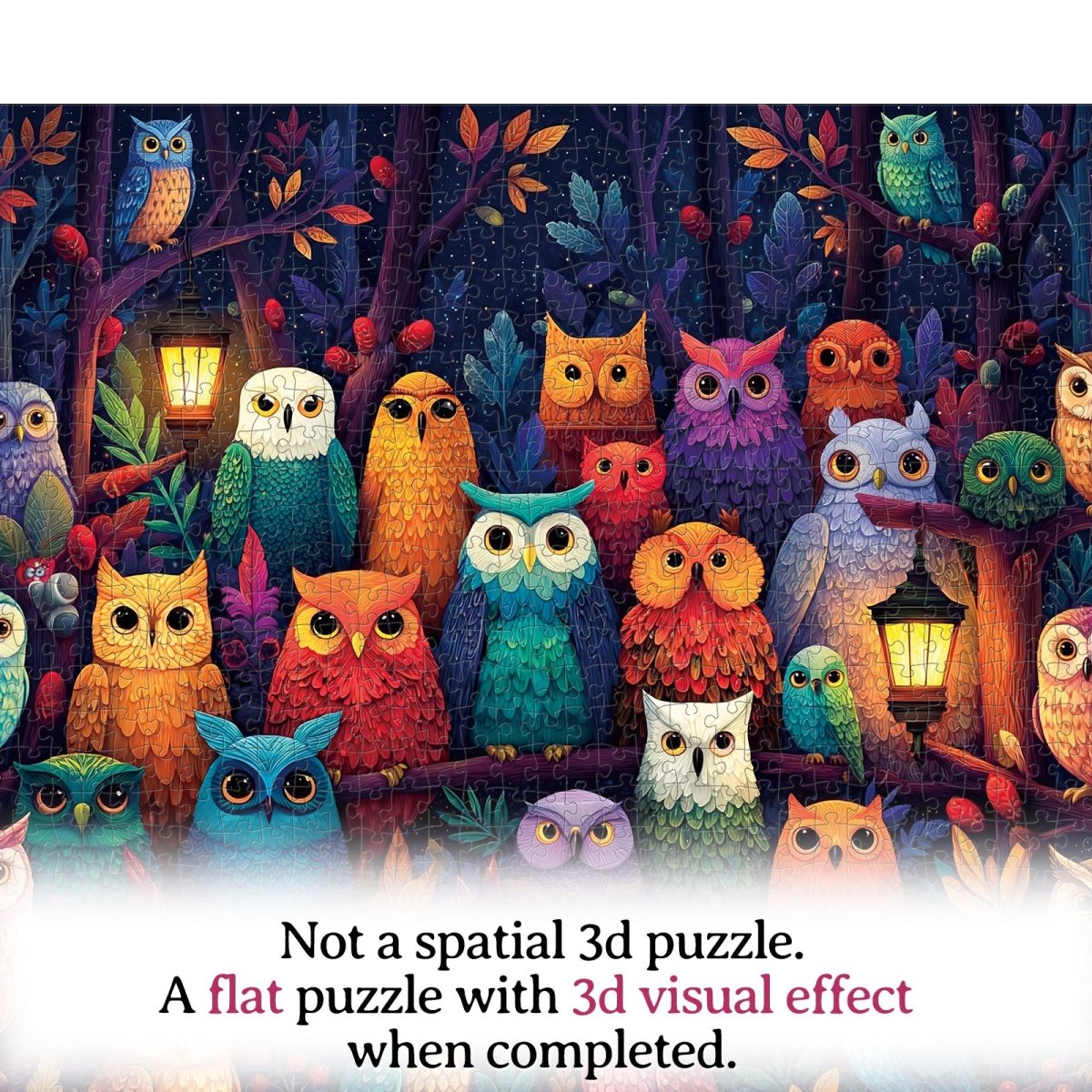 kaayee-cardboard-puzzle-owl-grove-puzzle-1000-teile-standard image 7