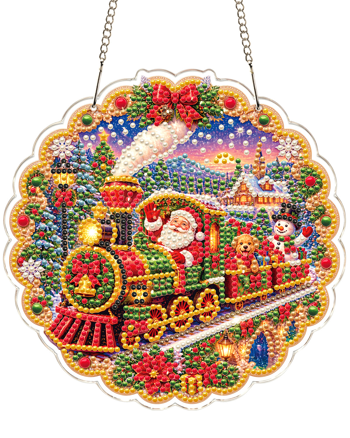 kaayee-suncatcher-puzzle-christmas-train-fensterbild-20-cm image 1