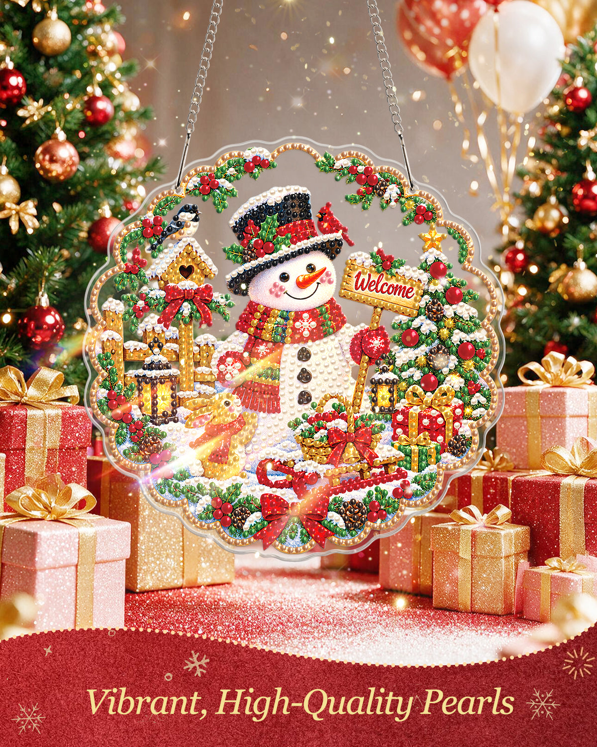kaayee-suncatcher-puzzle-schneemann-dorf-bastelset-20-cm image 7