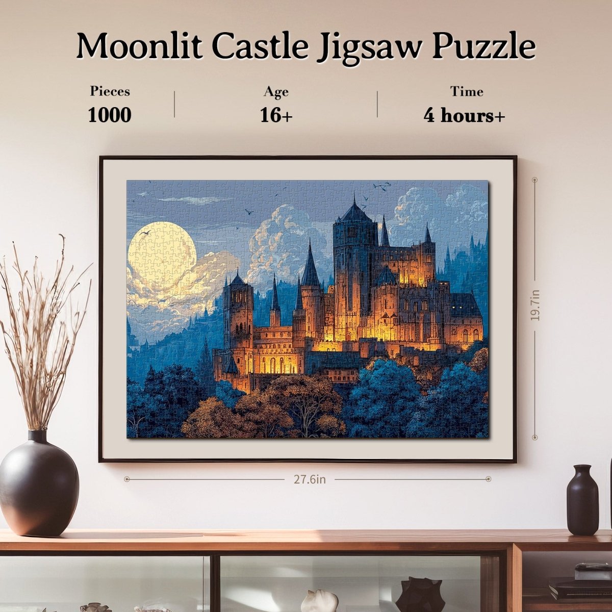 kaayee-moonlit-castle-kartonpuzzle-1000-teile-standard-edition-schloss image 3