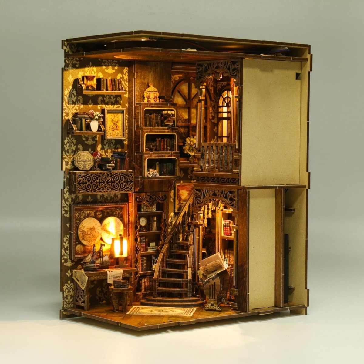 kaayee-book-nook-kit-antique-book-collection-regal-miniatur image 3