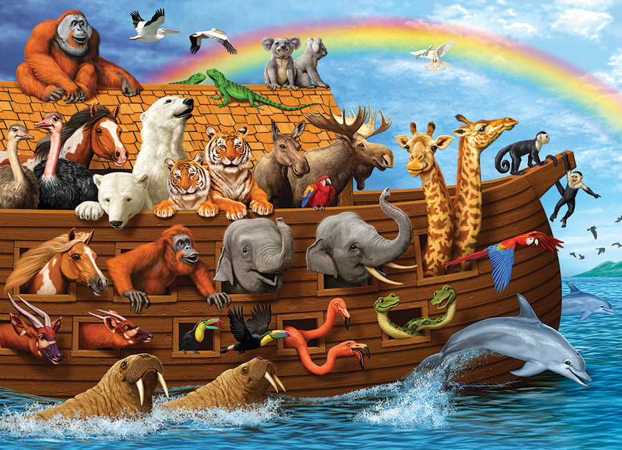 cobble-hill-family-pieces-350-voyage-of-the-ark-puzzle-arche-tiere image 2
