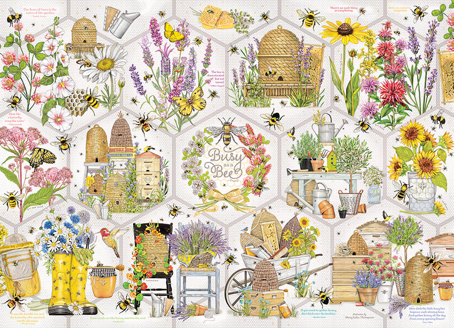 cobble-hill-500-piece-busy-as-a-bee-puzzle-500-teile-biene image 2
