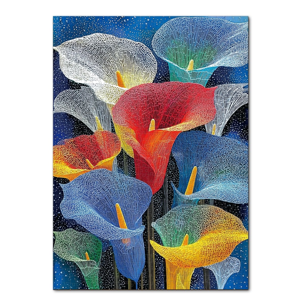 kaayee-cardboard-puzzle-starlit-calla-1000-teile-eco-white-board image 1