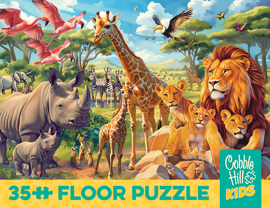 cobble-hill-floor-puzzles-african-plains-bodenpuzzle-35-teile-tiere image 7