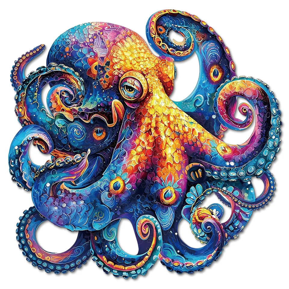 kaayee-wooden-puzzle-octopus-holzpuzzle-medium-oktopus image 1