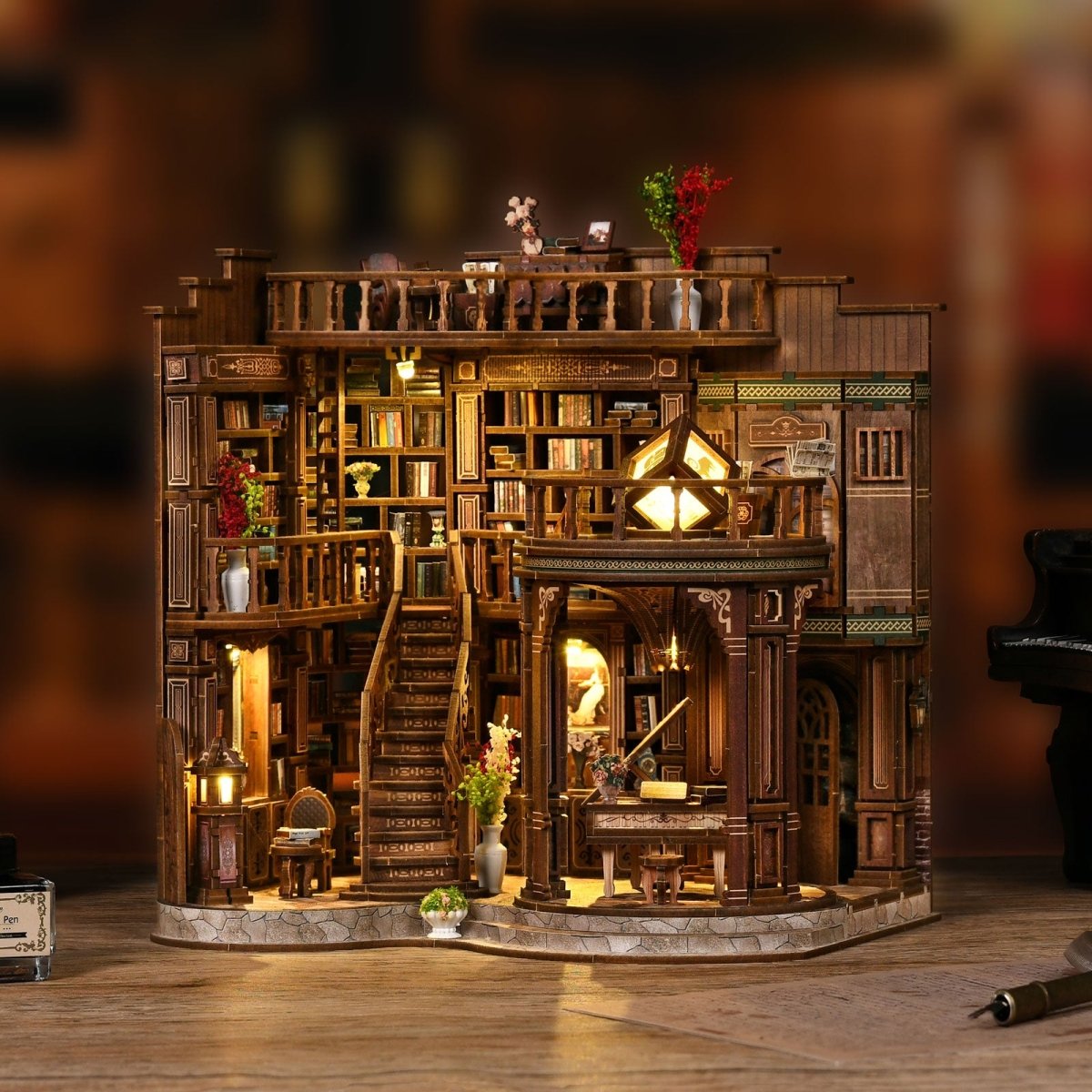 kaayee-miniature-house-book-hall-miniaturhaus-diy image 2