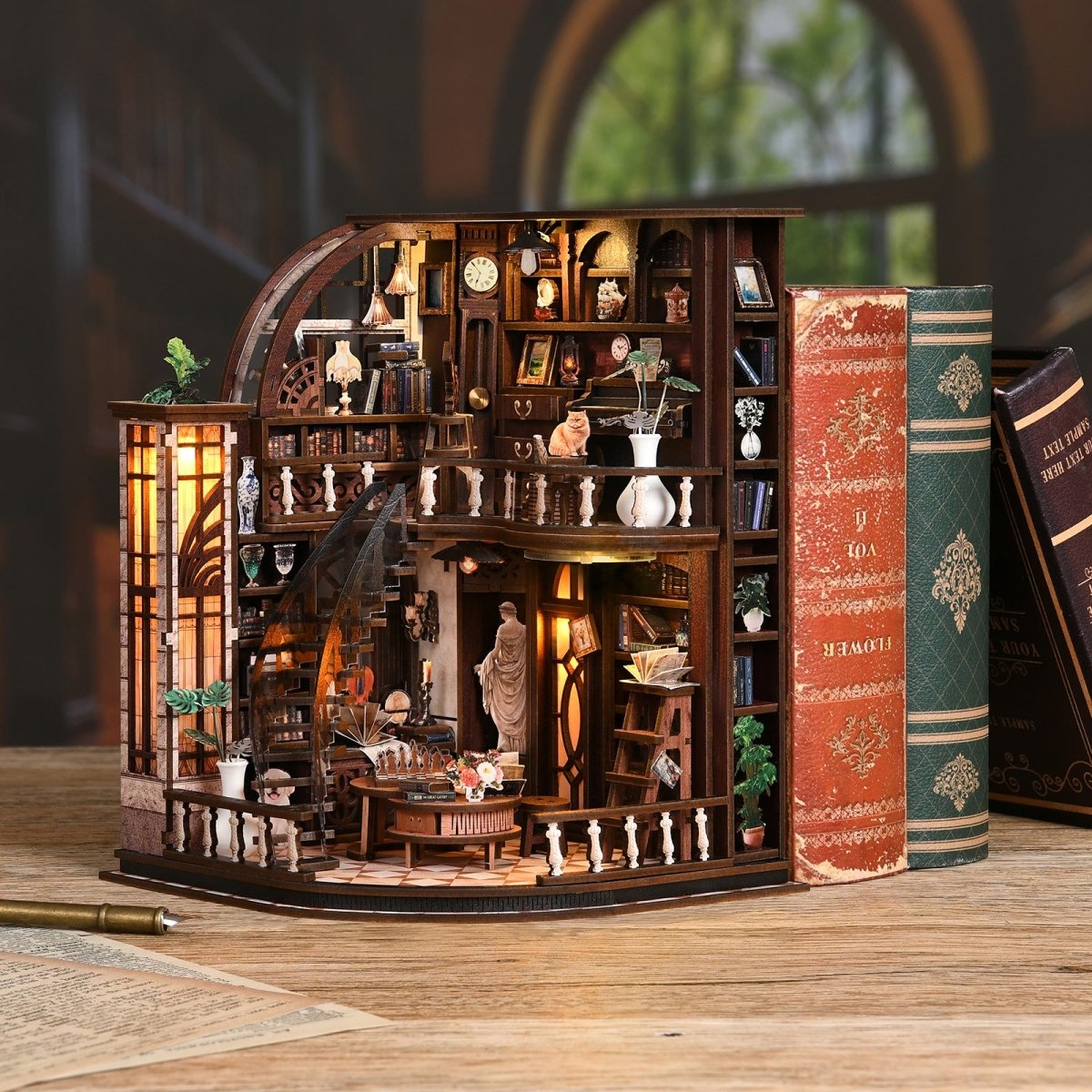 kaayee-miniature-bacchus-bookstore-diy-miniaturhaus-holz-led image 3