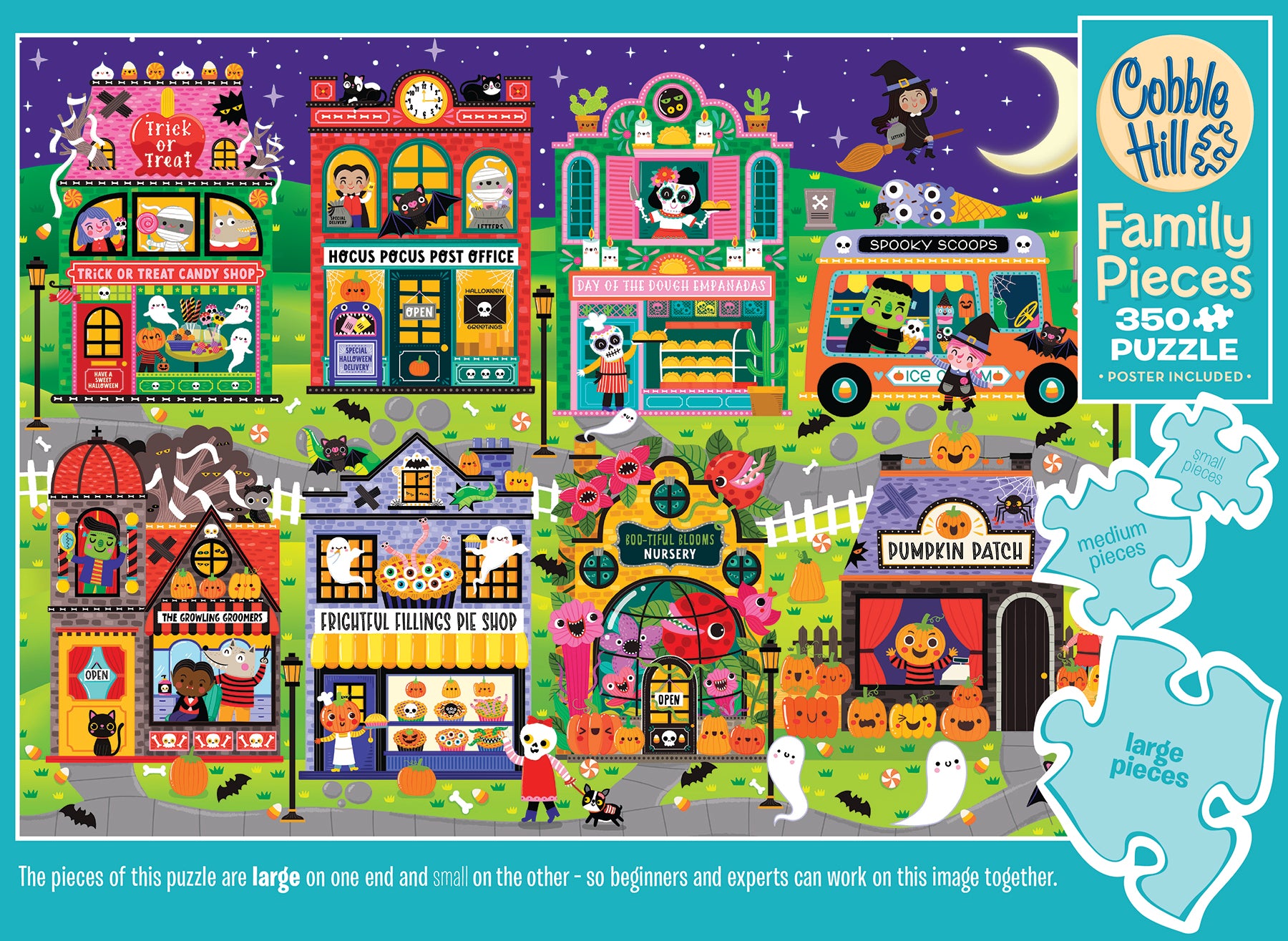 cobble-hill-family-350-boo-town-puzzle-350-teile-halloween image 5
