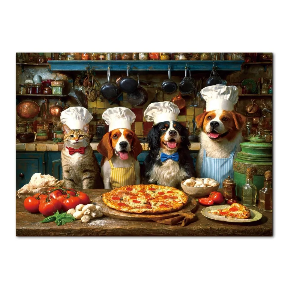 kaayee-chef-pup-squad-puzzle-1000-teile-hunde-eco-white-board image 1