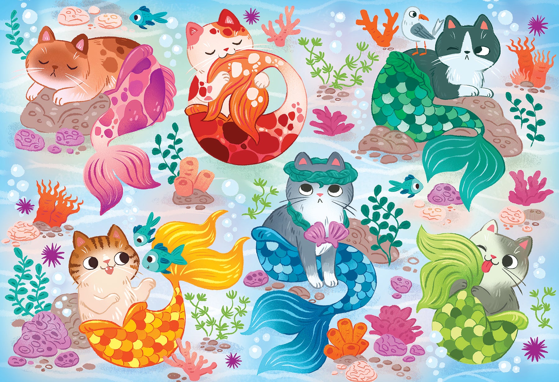 cobble-hill-100-piece-mercats-puzzle-100-teile-katzen-meer image 2