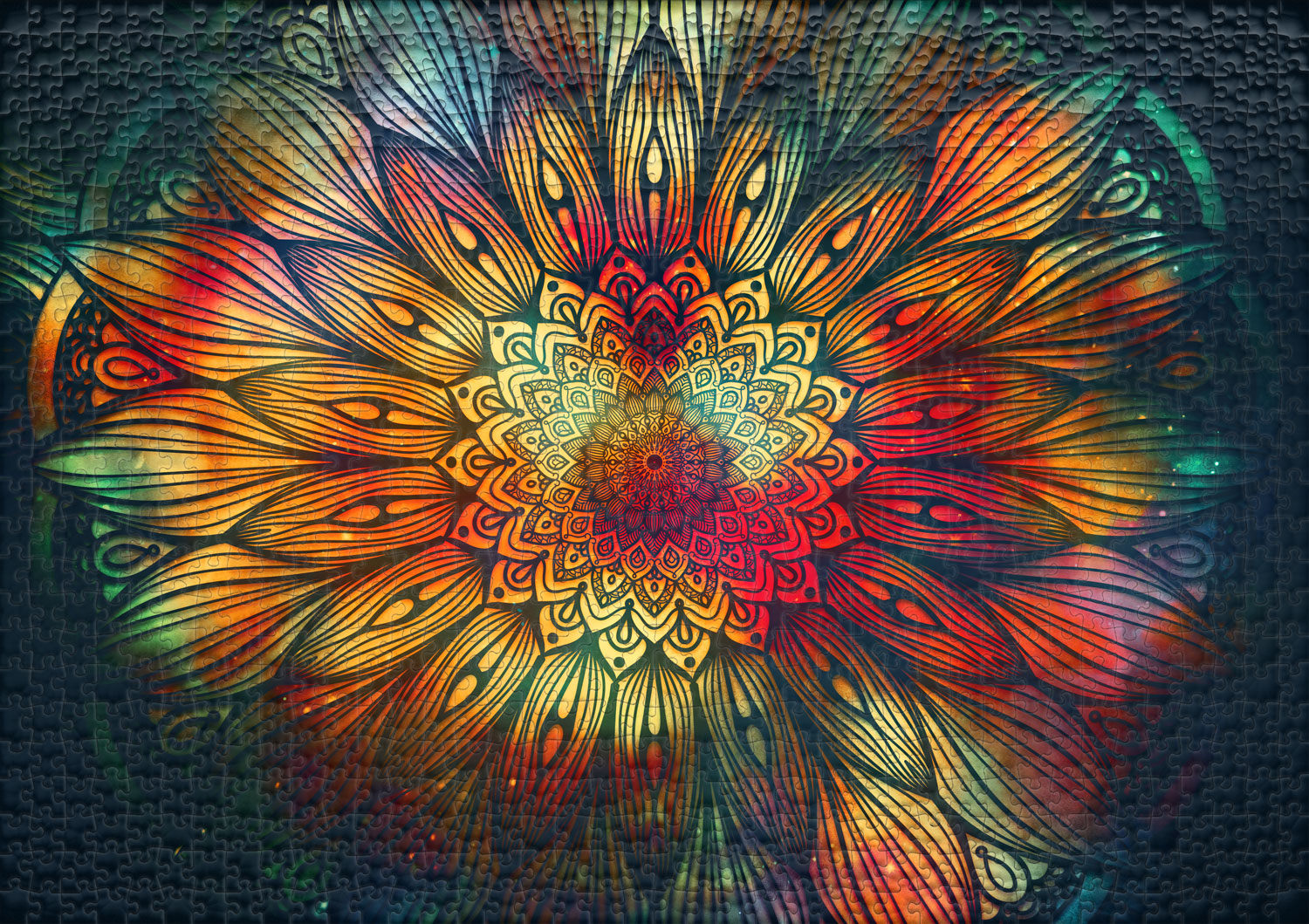 ulmer-puzzleschmiede-puzzle-1000-teile-mandala-yoga image 2