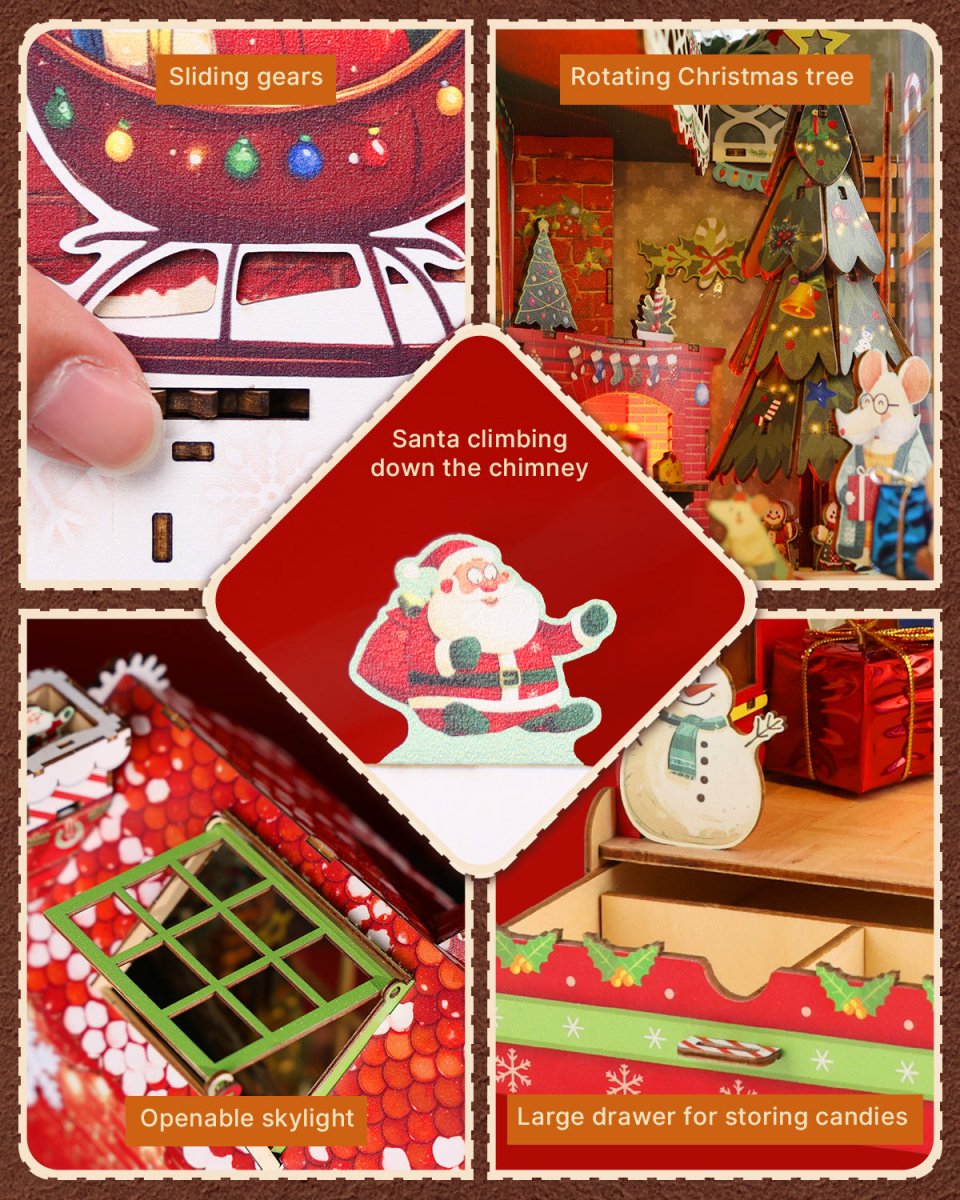 kaayee-book-nook-kit-weihnachten-3d-holz-puzzle-maus image 6
