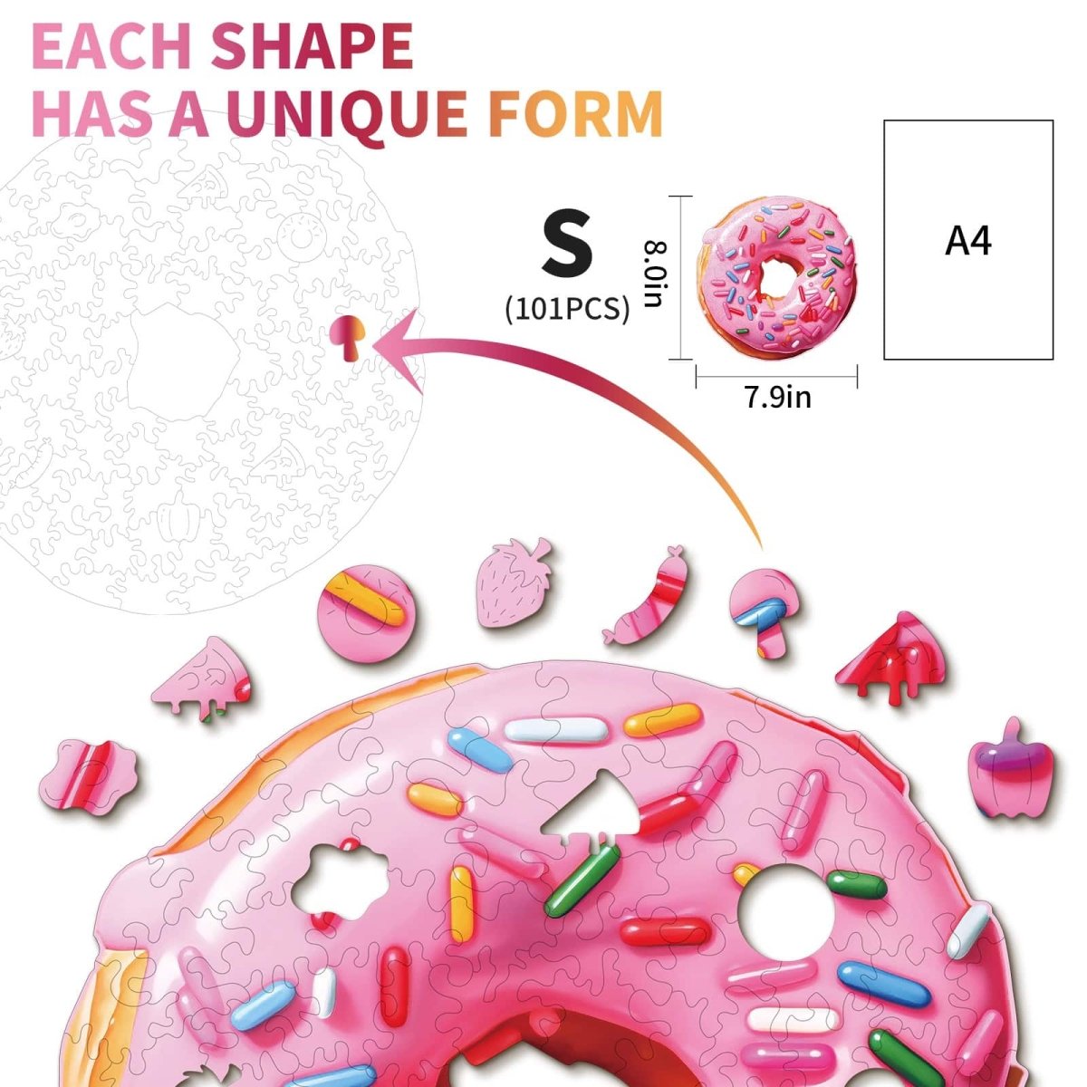kaayee-wooden-puzzle-doughnut-holzpuzzle-small-110-teile image 3