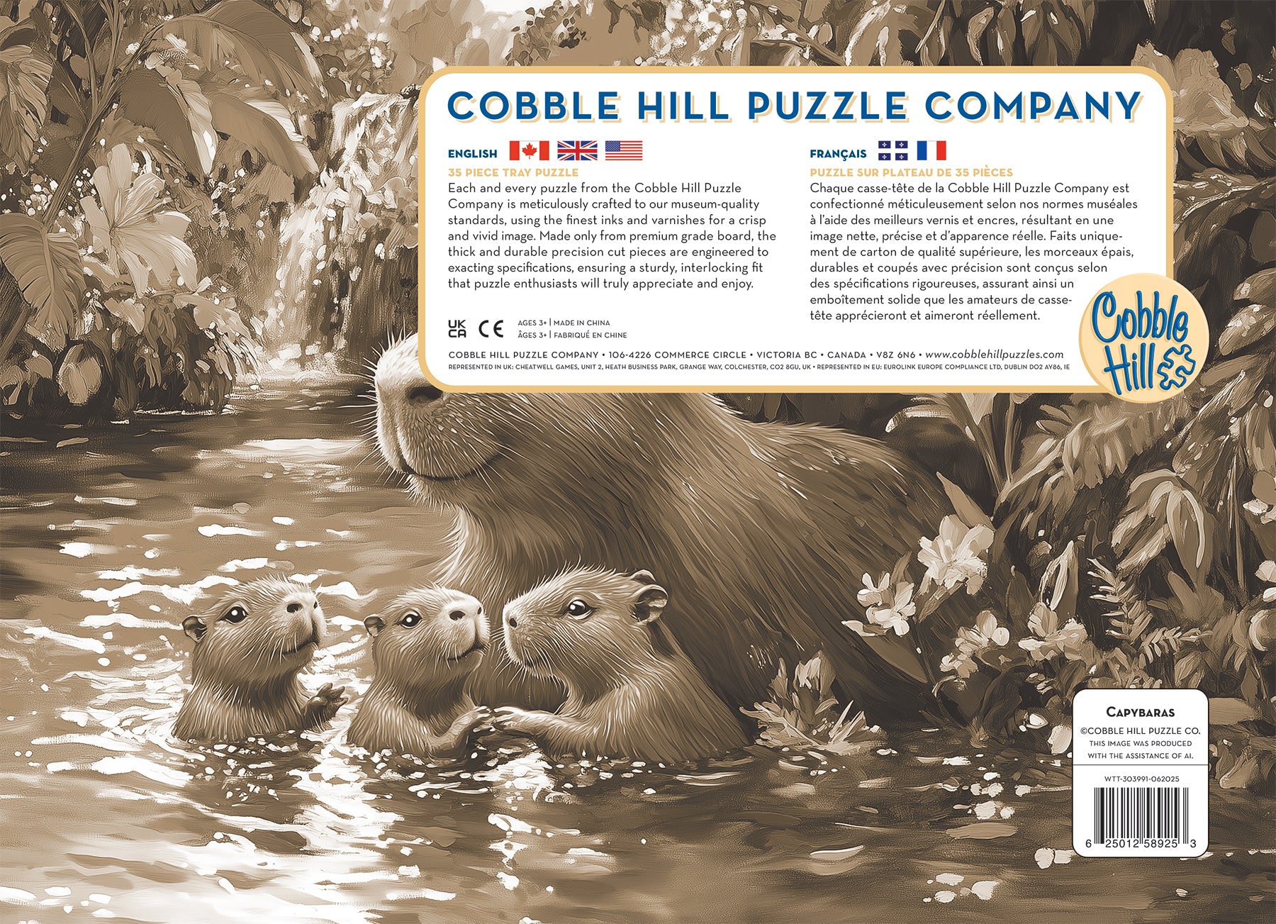 cobble-hill-tray-capybaras-puzzle-35-teile-kinder-wasserschwein image 2