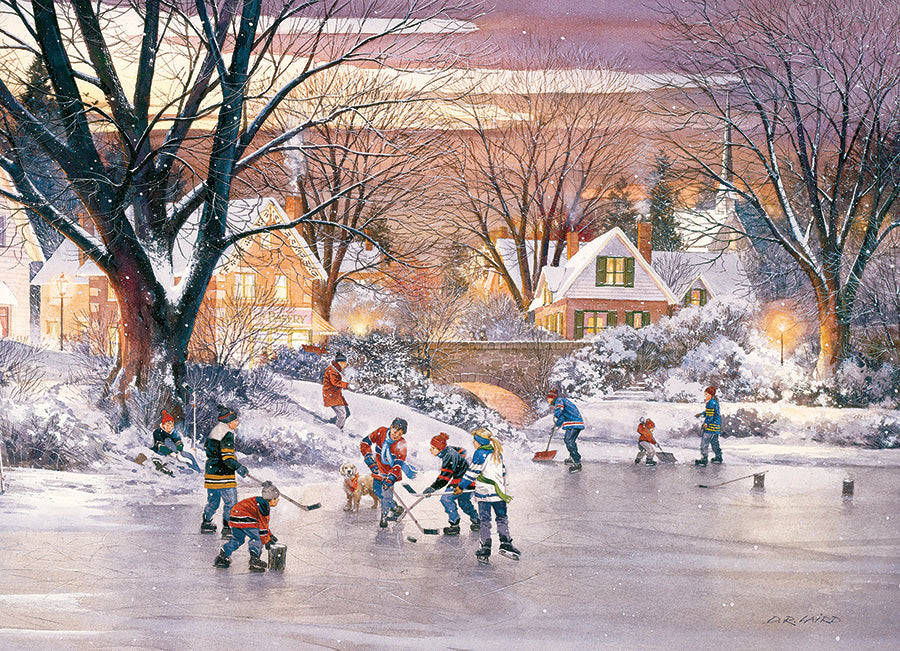 cobble-hill-1000-piece-hometown-hockey-puzzle-1000-teile-winter image 2