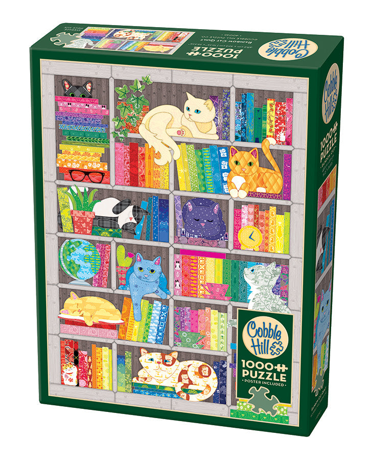 cobble-hill-rainbow-cat-quilt-puzzle-1000-teile-katzen-bunt image 1