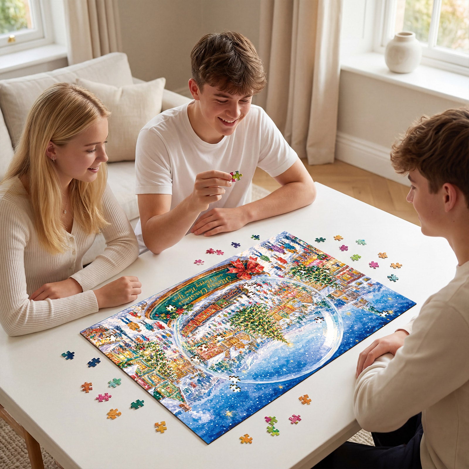 kaayee-snow-globe-1000-teile-puzzle-eco-white-board image 4