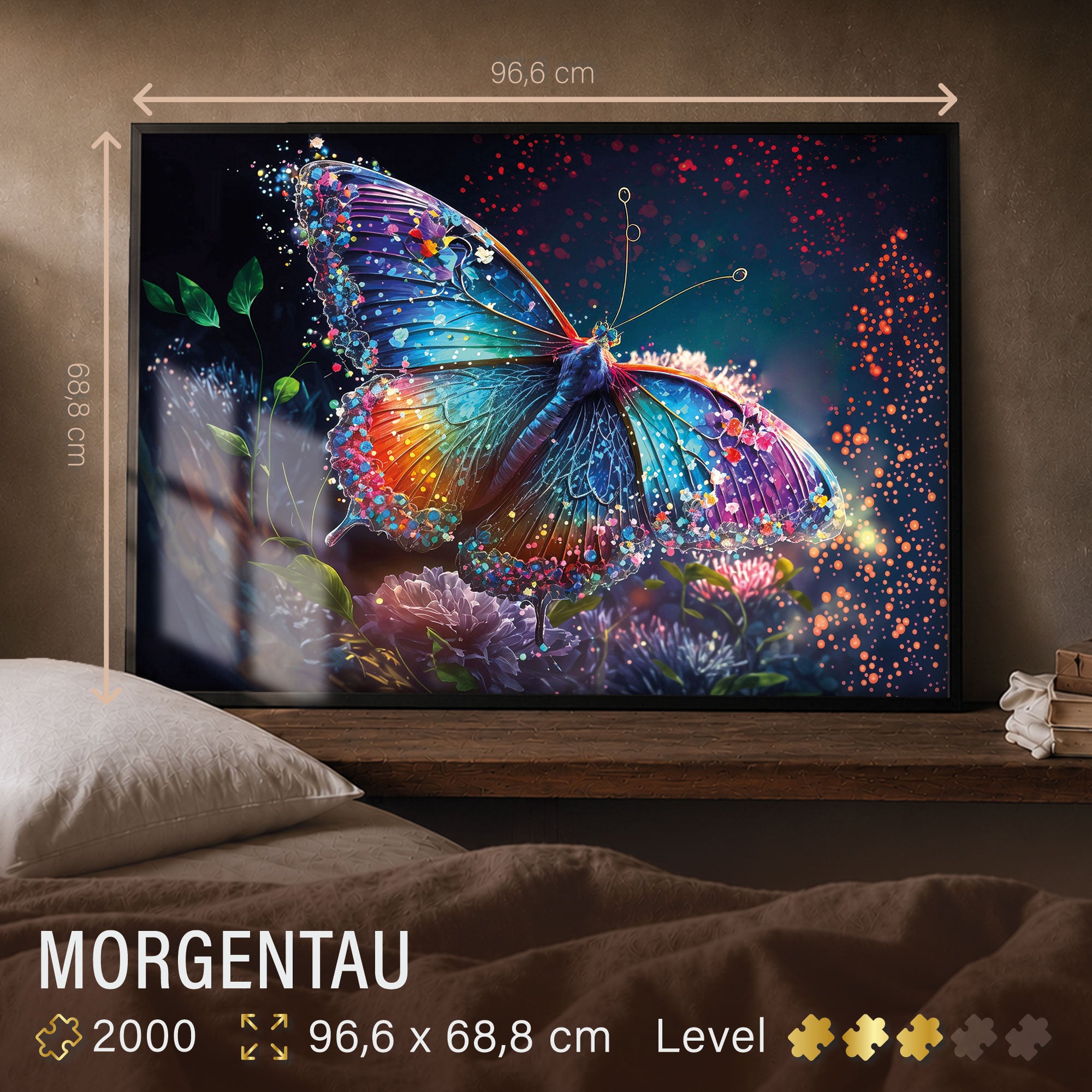 ulmer-puzzleschmiede-morgentau-puzzle-2000-teile-schmetterling image 3