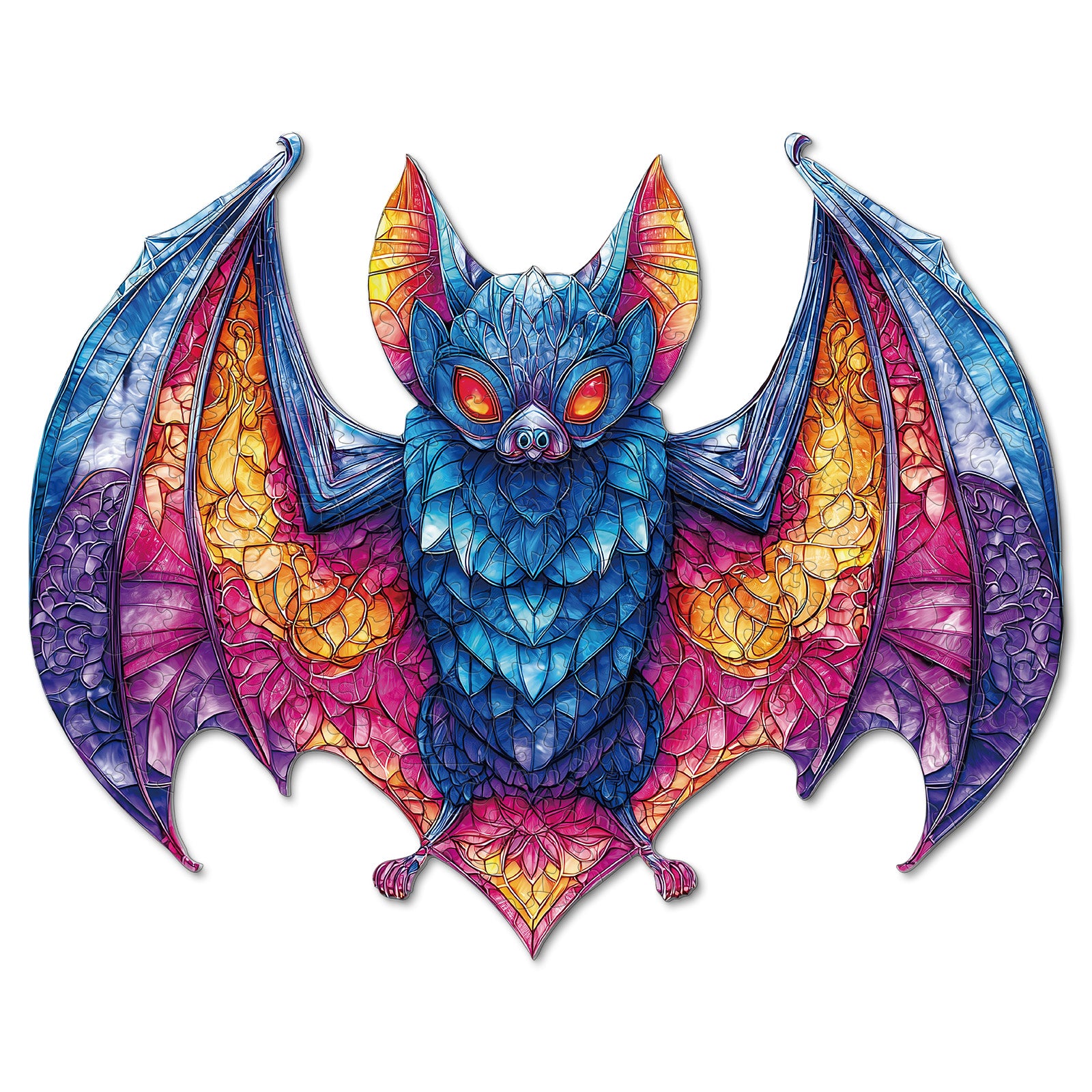 kaayee-prismatic-bat-holzpuzzle-small-fledermaus-bunt image 1