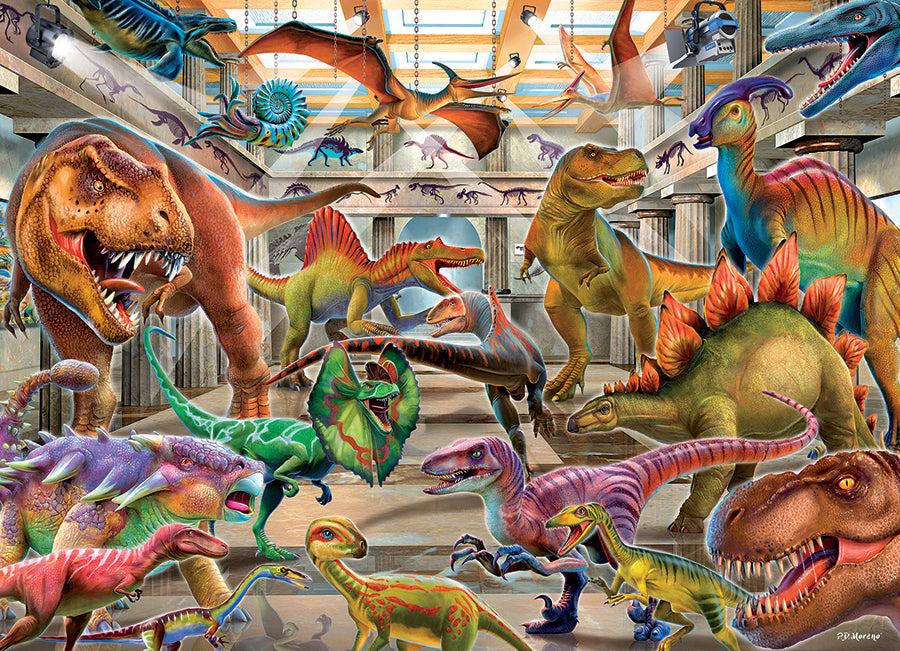 cobble-hill-1000-piece-dino-museum-puzzle-1000-teile-dinosaurier image 2