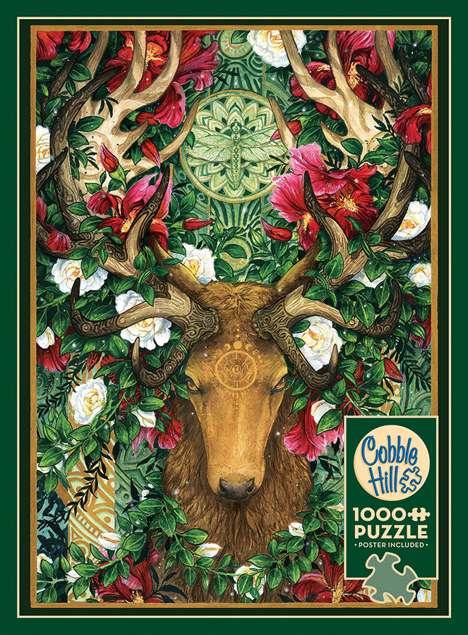 cobble-hill-1000-piece-bloom-of-life-puzzle-1000-teile-hirsch image 2