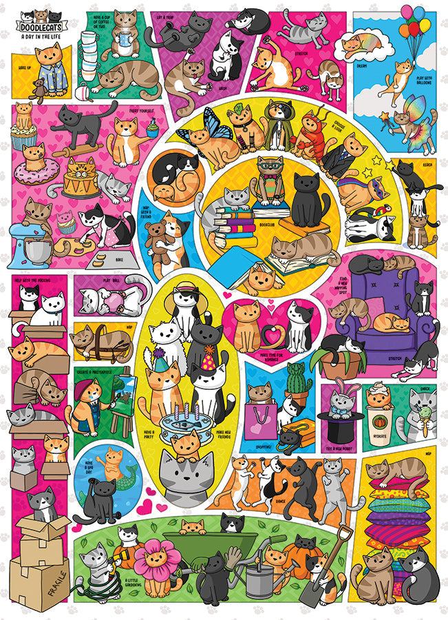 cobble-hill-doodlecats-1000-teile-puzzle-katzen-bunt image 2