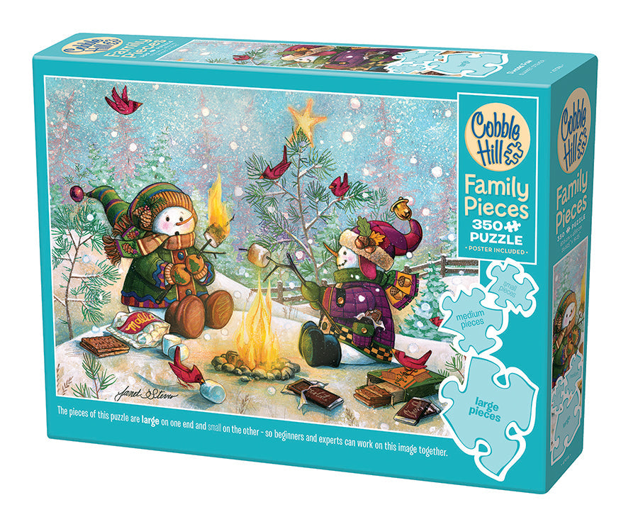 cobble-hill-family-s-more-fun-puzzle-350-teile-schneemann image 1