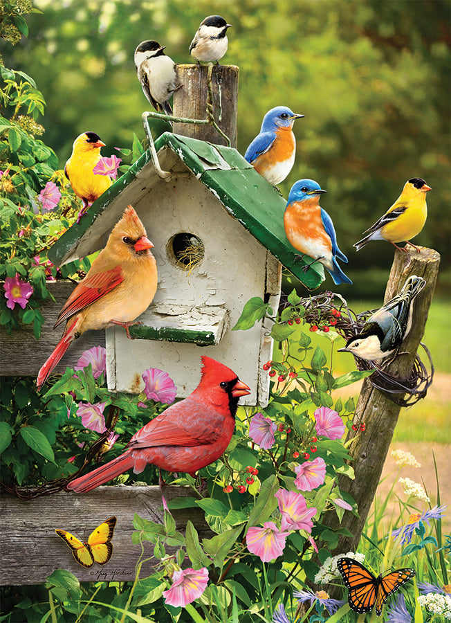cobble-hill-singing-around-birdhouse-35-teile-rahmenpuzzle image 3
