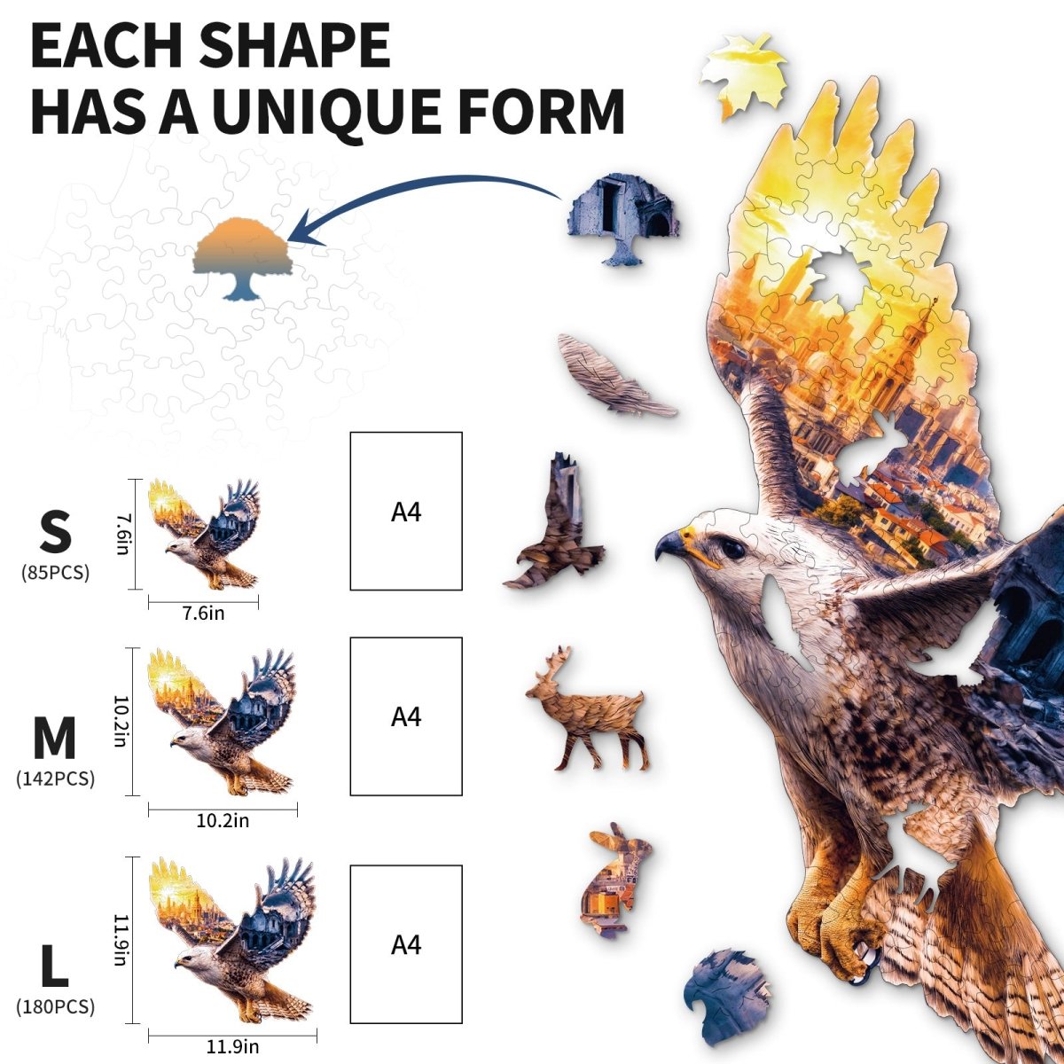 kaayee-wooden-mountain-view-eagle-holzpuzzle-medium-adler image 5