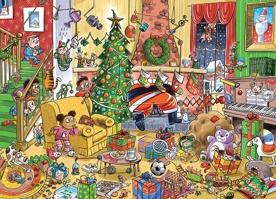 cobble-hill-doodletown-catching-santa-1000-teile-puzzle image 2