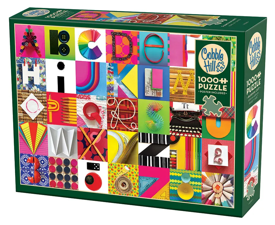cobble-hill-1000-piece-found-alphabet-puzzle-buchstaben-1000t image 1