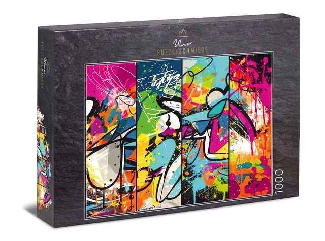 ulmer-puzzleschmiede-puzzle-1000-teile-graffiti-collage-street-art-bunt image 1