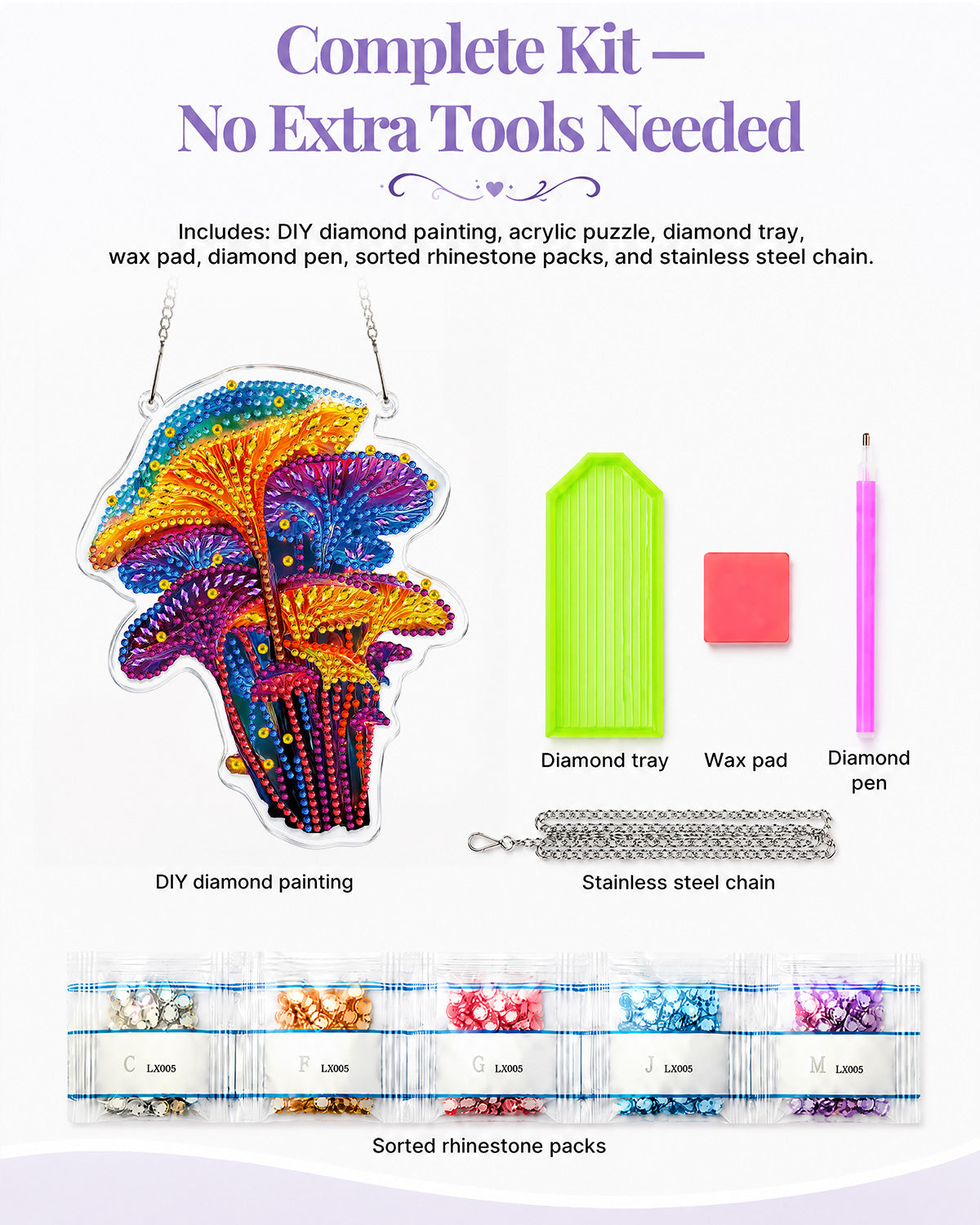 kaayee-suncatcher-fantasy-rainbow-mushrooms-diamond-art-set image 5