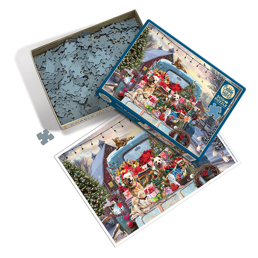 cobble-hill-500-piece-country-truck-in-winter-puzzle-500-teile image 3